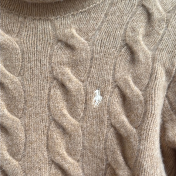 Polo by Ralph Lauren Beige Cable Knit Wool Sweater - Picture 2 of 4